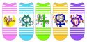 SAILOR MOON SCOUT SYMBOLS LADIES LOW CUT SOCKS 5PK