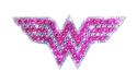 DC HEROES CRYSTAL WONDER WOMAN PINK LOGO SMALL DECAL
