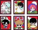 GINTAMA GINS HANAFUDA RUBBER MASCOT 6PC DS