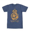 STAR WARS E7 DROID NAVY HEATHER T/S XL