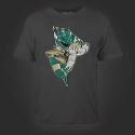 MMPR DRAGON RANGER CHARCOAL T/S XL