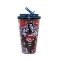 BVS SUPERMAN 16OZ COLD CUP FLIP STRAW