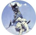 FRAZETTA 2 IN MAGNET SILVER WARRIOR