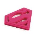 DC SUPERMAN PINK SILICONE HAND HELD TEETHER