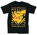 POKEMON ELECTRIC TYPE BLK T/S MED