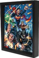 JUSTICE LEAGUE ATTACK LENTICULAR 3D SHADOWBOX