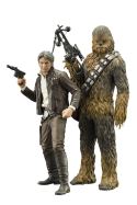 SW E7 HAN SOLO & CHEWBACCA ARTFX+ STATUE 2PK