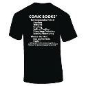 COMIC BOOKS RECOMMENDED USES BLACK T/S SM
