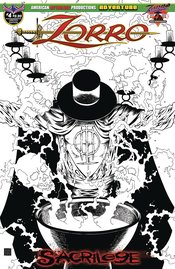 ZORRO SACRILEGE #4 VISIONS OF ZORRO B&W LTD ED CVR