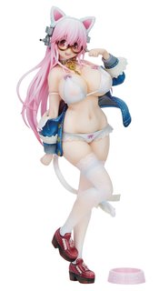 (USE OCT238420) SUPER SONICO PVC FIG WHITE CAT VER (MR)