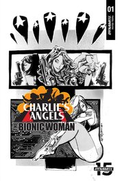 CHARLIES ANGELS VS BIONIC WOMAN #1 10 COPY MAHFOOD B&W INCV