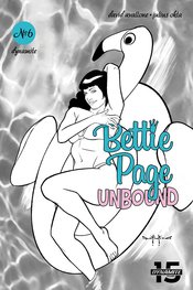 BETTIE PAGE UNBOUND #6 40 COPY QUALANO B&W INCV