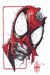 DF BLANK MARVEL ZOMBIES SPIDER-MAN SKETCH SGN RMRK HAESER (C