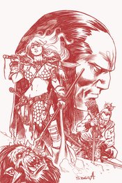 RED SONJA BIRTH OF SHE DEVIL #4 21 COPY DAVILA B&W TINT FOC