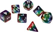 RAINBOW TRANSLUCENT RESIN SIRIUS DICE SET