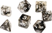 BLACK CLOUD TRANSPARENT RESIN SIRIUS DICE SET