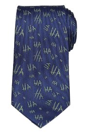 DC JOKER HA HA NAVY SILK TIE