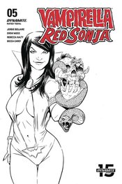 VAMPIRELLA RED SONJA #5 10 COPY MOSS B&W INCV