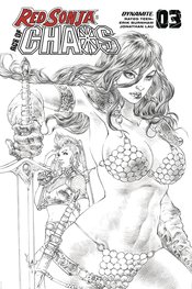 RED SONJA AGE OF CHAOS #3 50 COPY QUAH SKETCH VIRGIN INCV