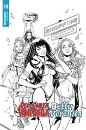 RED SONJA VAMPIRELLA BETTY VERONICA #10 20 COPY BRAGA B&W IN