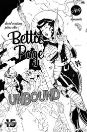 BETTIE PAGE UNBOUND #9 11 COPY GAUDIO B&W VIRGIN FOC INCV