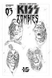 KISS ZOMBIES #3 11 COPY BUCHEMI PENCILS FOC INCV