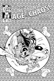 RED SONJA AGE OF CHAOS #1 21 COPY TORMEY B&W FOC INCV