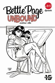 BETTIE PAGE UNBOUND #10 11 COPY MARQUES B&W FOC INCV