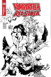 VAMPIRELLA RED SONJA #8 7 COPY CASTRO B&W FOC INCV