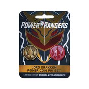 POWER RANGERS LORD DRAKKON POWER COIN PIN SET