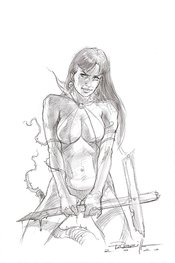 VENGEANCE OF VAMPIRELLA #9 25 COPY PARRILLO B&W VIRGIN FOC I