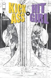 KICK-ASS VS HIT-GIRL #3 (OF 5) CVR B B&W ROMITA JR (MR)