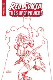 RED SONJA THE SUPERPOWERS #1 LINSNER CRIMSON RED ART CVR