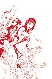 VAMPIRELLA DARK POWERS #2 LEE CRIMSON RED LINE ART VIRGIN CV