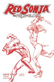 RED SONJA PRICE OF BLOOD #2 LINSNER CRIMSON RED LINE ART CVR