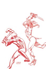 RED SONJA PRICE OF BLOOD #2 LINSNER CRIMSON RED LINE ART VIR