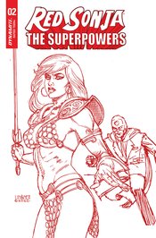 RED SONJA THE SUPERPOWERS #2 LINSNER CRIMSON RED ART CVR