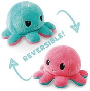 TEETURTLE REVERSIBLE OCTOPUS MINI LIGHT PINK PLUSH