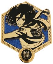 ATTACK ON TITAN MIKASA ACKERMAN GOLDEN SERIES ENAMEL PIN