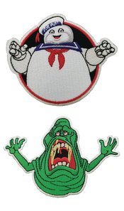 GHOSTBUSTERS SLIMER AND STAY PUFT MARSHMALLOW MAN PATCHES (N