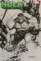 HULK #1 2ND PTG 25 COPY INCV OTTLEY CHARACTER SKETCH VAR