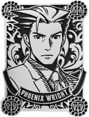 ACE ATTORNEY SILVER BADGE SERIES PHOENIX WRIGHT PIN
