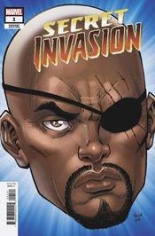SECRET INVASION #1 (OF 5) NAUCK HEADSHOT VAR (RES)