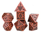 RPG DICE SET ILLUSORY METAL COPPER