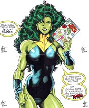 DF SHE HULK FOUR PIECE BLANK CONNECTING SET HAESER SKETCH (C