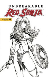 UNBREAKABLE RED SONJA #3 CVR D FINCH B&W