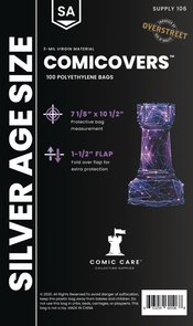 COMICARE SILVER PE BAGS (PACK OF 100)  (O/A)