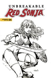 UNBREAKABLE RED SONJA #4 CVR D FINCH B&W