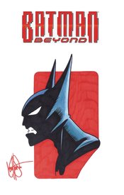 DF BATMAN BEYOND #1 HAESER SGN BATMAN SKETCH