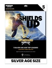 IRONGUARD TOP LOADER SILVER COMIC BLACK 5-PACK  (O/A) (